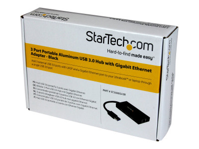 Startech : HUB USB 3.0 @ 3 PORTS avec ADAPTATEUR GBE et cable INTEGRE