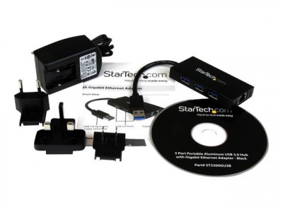 Startech : HUB USB 3.0 @ 3 PORTS avec ADAPTATEUR GBE et cable INTEGRE