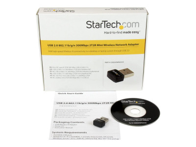 Startech : ADAPTATEUR USB 2.0 RESEAU SANS FIL N 300MB/S - CLE USB WIFI