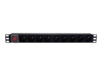 MCL Samar : POWER BAR (16A) RACK-MOUNTABLE avec SWITCH - 9 SOCKETS MCL Samar : POWER BAR (16A) RACK-MOUNTABLE avec SWITCH - 9 SOCKETS