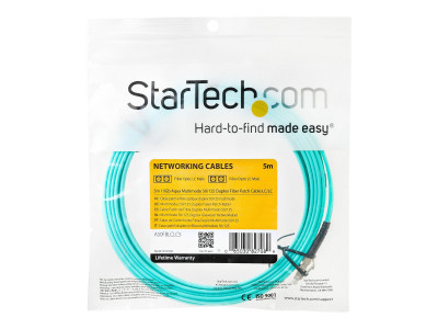 Startech : JARRETIERE FIBRE OPTIQUE OM3 50/125 de 5M LC-LC M/M AQUA