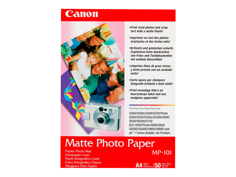 Papier photo mat A4 Canon MP-101 - 50 feuilles