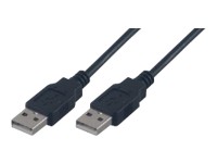 MCL Samar : USB 2.0 cable A / A MALE - 2M BLACK fr
