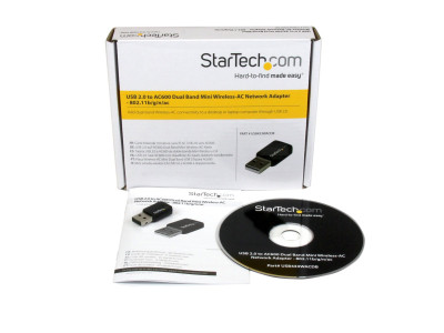 Startech : ADAPTATEUR USB 2.0 RESEAU SANS FIL BIBANDE AC600- CLE WIFI