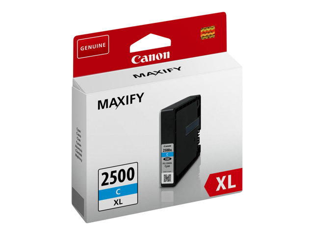 Canon PGI-2500XL C Cartouche d'encre Cyan XL 1500 pages pour imprimante Maxify