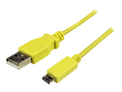 Startech 1M PHONE CHARGE cable USB TO THIN MICRO USB SYNC - Jaune