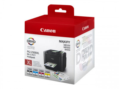 Canon PGI-2500XL CMYBK Pack de 4 cartouches d'encre XL 1500 pages pour imprimante Maxify
