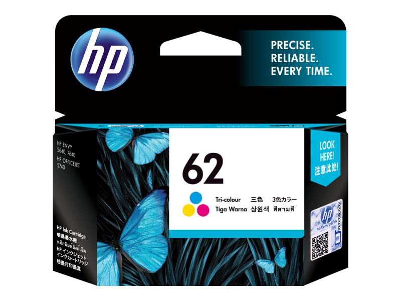 HP : Cartouche Encre 62 TRI-COLOR TRI-COLOR 62