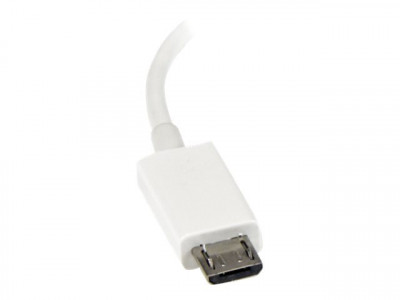 Startech : WHITE MICRO USB MALE TO USB FEMALE OTG HOST cable - 5IN