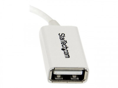 Startech : WHITE MICRO USB MALE TO USB FEMALE OTG HOST cable - 5IN