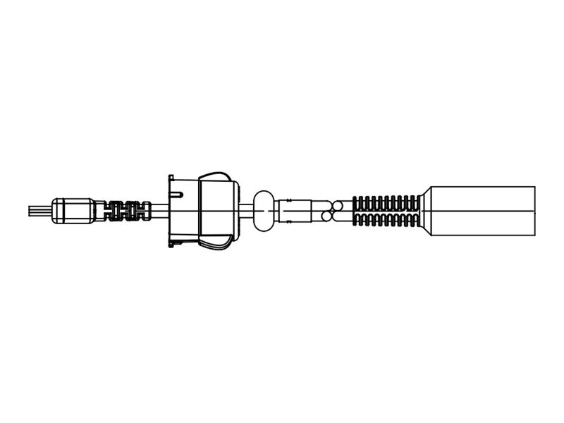 Zebra : QLN SER cable W/ STRAIN RELIEF QL ADAPTER (FEMALE DIN)