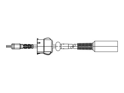 Zebra : QLN SER cable W/ STRAIN RELIEF QL ADAPTER (FEMALE DIN)