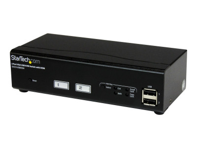 Startech : SWITCH KVM USB / VGA 2 PORTS COMMUTATION RAPIDE DDM et CABLES