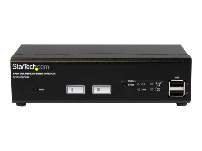 Startech : SWITCH KVM USB / VGA 2 PORTS COMMUTATION RAPIDE DDM et CABLES