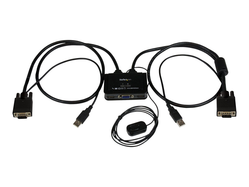 Startech : COMMUTATEUR / SWITCH KVM USB VGA A 2 PORTS avec CABLES KVM