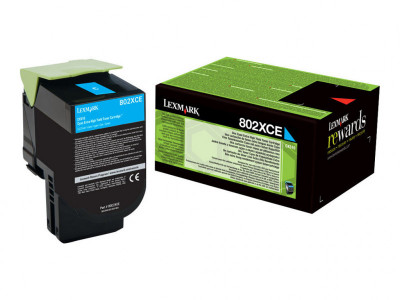 Lexmark : CORPORATE cartouche toner 802XCE Cyan 4K PGS F CX510