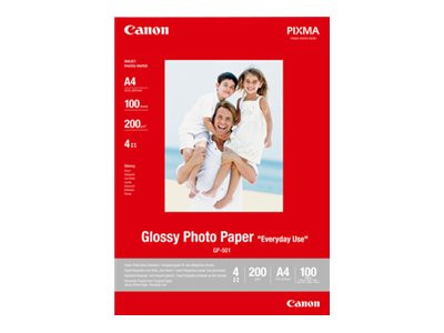 Canon Glossy Photo Paper GP-501 Papier photo Brillant 100 x 150 mm 200 g/m² 100 feuilles
