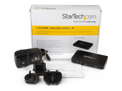 Startech : REPARTITEUR SPLITTER VIDEO HDMI 4K @ 2 PORTS ALUMINIUM