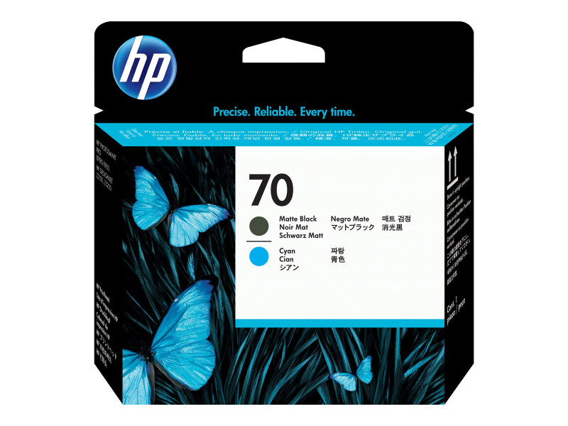 HP : HP 70 Tête cyan & noir mat pour DesignJet Z2100 PS PRO B9180