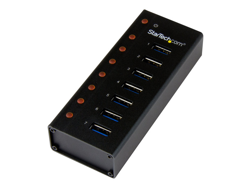 Startech : HUB USB 3.0 7 PORTS A MONTAGE MURAL avec BOITIER METALLIQUE