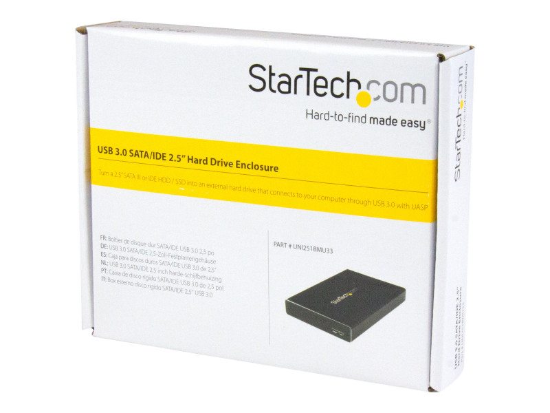 StarTech.com Boîtier Externe pour Disque Dur 2.5 SATA III et SSD sur port  USB 3.0 avec Support UASP - Portable