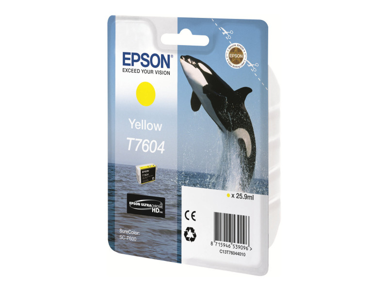 Epson : Encre Orque T7604 Jaune