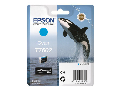 Epson : Encre Orque T7602 Cyan