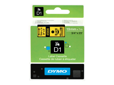 Dymo 19X7-TAPE Noir/Jaune .