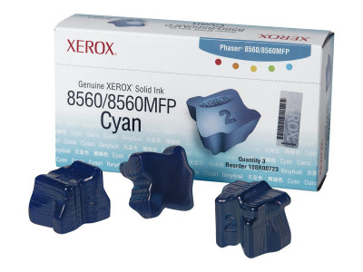 Xerox encre solide Cyan (3 sticks) pour PHASER 8560 MFP