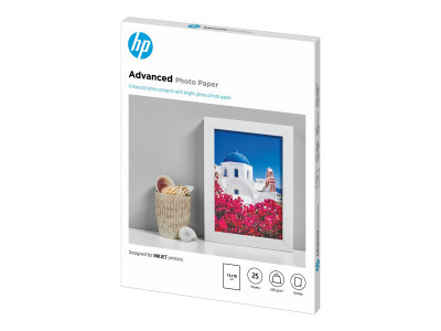 HP : ADVANCED GLOSSY Photo papier 25SHT 13X18CM 250G/QM