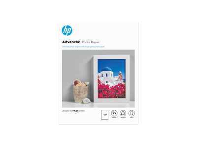 HP : ADVANCED GLOSSY Photo papier 25SHT 13X18CM 250G/QM