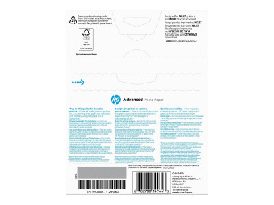 HP : ADVANCED GLOSSY Photo papier 25SHT 13X18CM 250G/QM