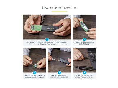 Startech : BOITIER USB 3.0 pour SSD SATA M.2 NGFF avec UASP