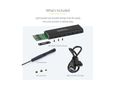 Startech : BOITIER USB 3.0 pour SSD SATA M.2 NGFF avec UASP