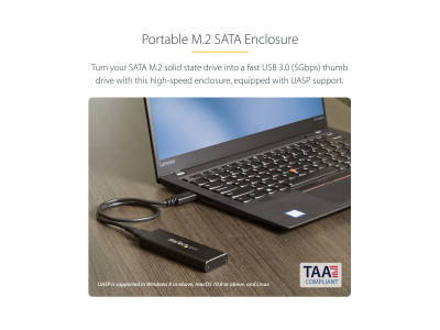 Startech : BOITIER USB 3.0 pour SSD SATA M.2 NGFF avec UASP