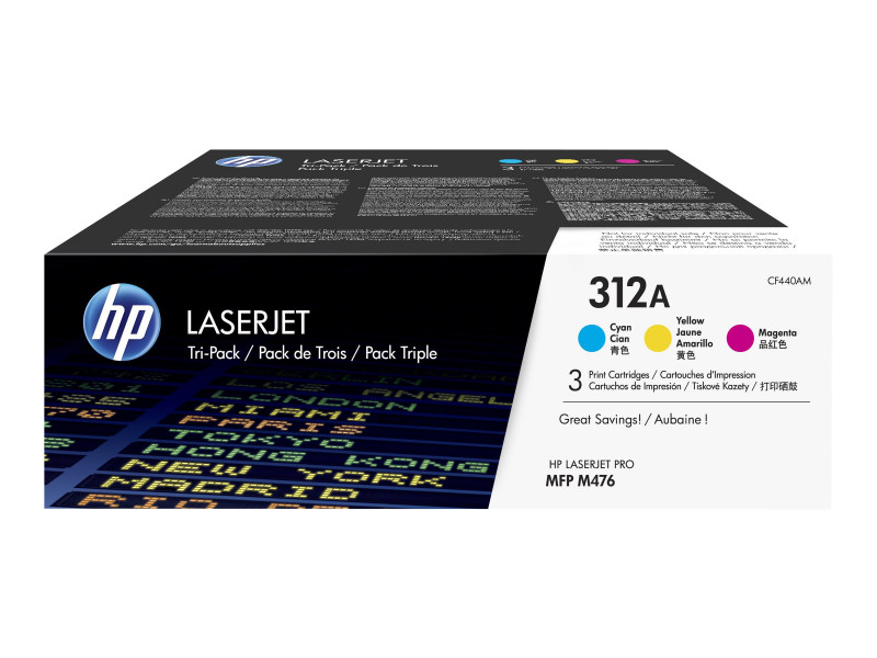 HP : Cartouche Toner 312A C/Y/M TRIPLE pack