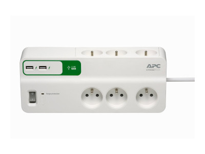 APC : ESSEN SURGEARREST 6 OUTLETS 5V 2.4A 2 USB CHARGER