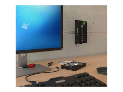 Startech : HUB USB 3.0 INDUSTRIEL 7 PORTS avec PROTECTION CONTRE ESD (DES)