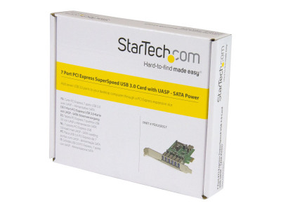 Startech : CARTE CONTROLEUR PCIE 7 PORTS USB 3.0 avec UASP et ALIM. SATA
