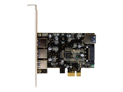 Startech : CARTE CONTROLEUR PCIE A 4 PORTS USB 3.0 avec UASP - 3 EXT 1 INT