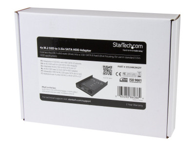 Startech : ADAPTATEUR de MONTAGE pour 4 SSD M.2 NGFF DANS BAIE SATA 3 5