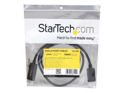 Startech : CABLE ADAPTATEUR DISPLAYPORT VERS HDMI de 1 M - M/M - 4K