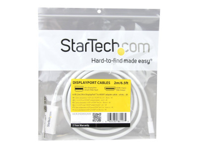 Startech : CABLE ADAPTATEUR MINI DP VERS HDMI de 2 M - M/M - 4K - BLANC