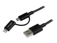 Startech : CABLE LIGHTNING OU MICRO USB VERS USB 1 M - M/M - NOIR