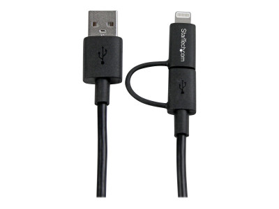 Startech : CABLE LIGHTNING OU MICRO USB VERS USB 1 M - M/M - NOIR