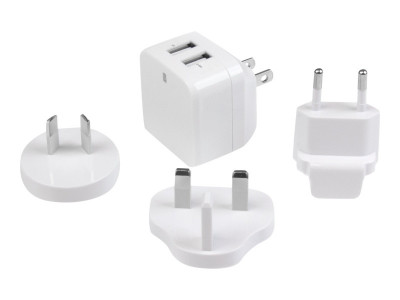 Startech : CHARGEUR MURAL USB 2 PORTS - ADAPTATEUR SECTEUR USB - BLANC