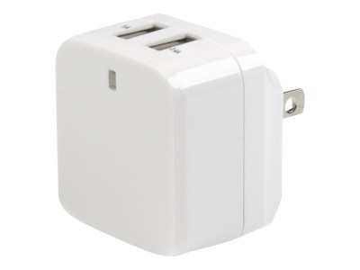 Startech : CHARGEUR MURAL USB 2 PORTS - ADAPTATEUR SECTEUR USB - BLANC