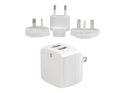 Startech : CHARGEUR MURAL USB 2 PORTS - ADAPTATEUR SECTEUR USB - BLANC