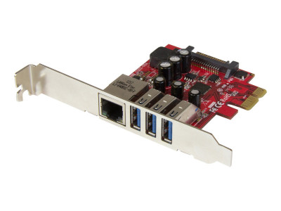 Startech : CARTE PCI EXPRESS A 3 PORTS USB 3.0 et 1 PORT GBE avec UASP