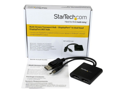 Startech : HUB MST DISPLAYPORT 1.2 VERS 2X DISPLAYPORT